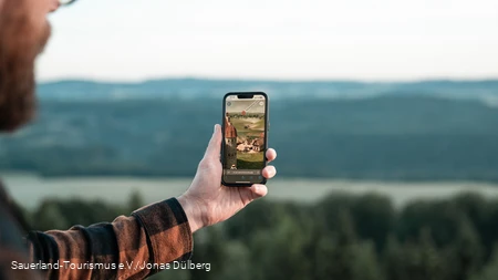 Argument Reality auf dem Georg Victor Turm in Korbach auf dem Eisenberg