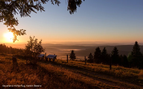 Blick vom Kalied am Sauerland-Höhenflug